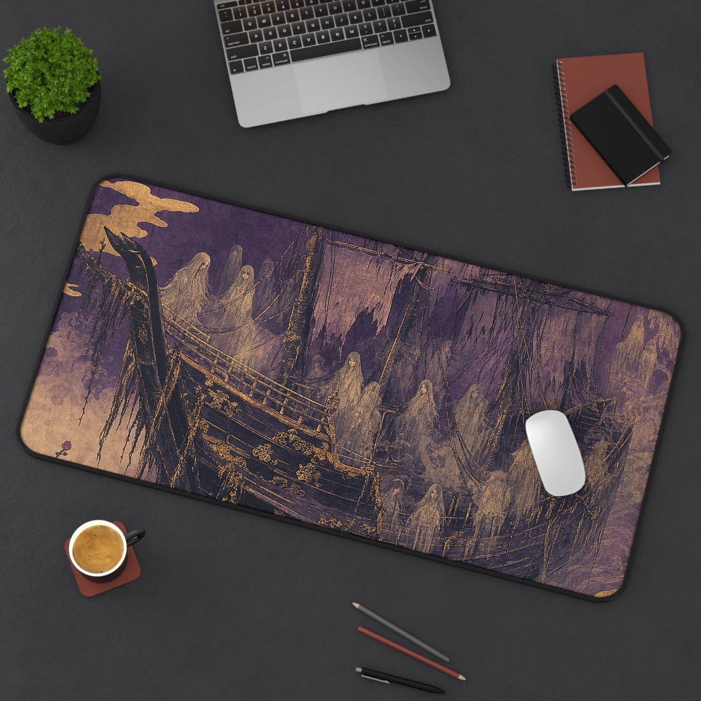 Funayurei Ghost Ship - Japanese Mythology Gaming Desk Mat - Moikas