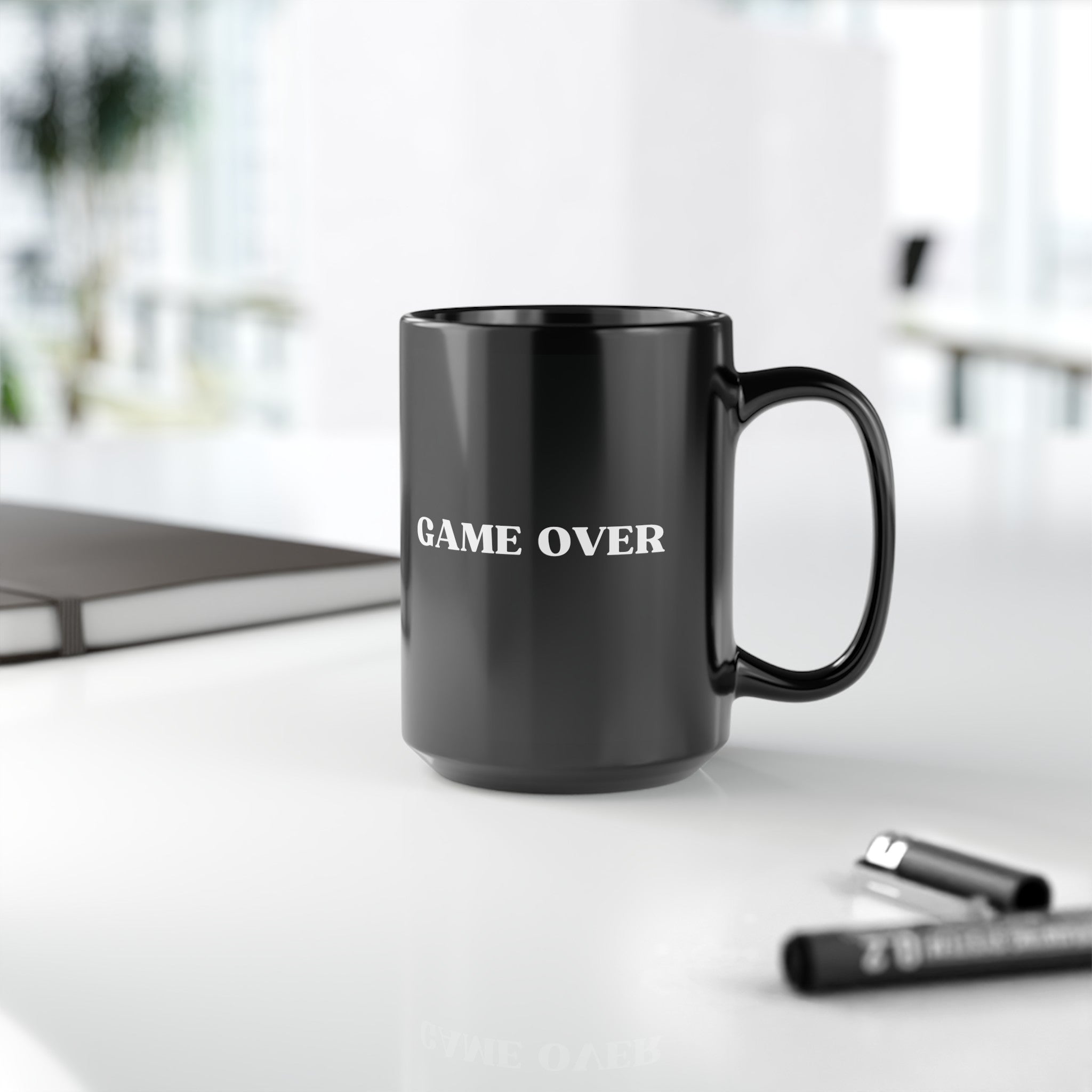 Game Over | Funny Gamer Inspired Cup, Video Game Coffee Cup, Office Or Geek  Gift | Black Coffee Mug (11/15oz) - Moikas | 11oz Back-to-School Black base