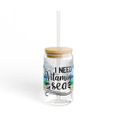 I Need Vitamin Sea Glass Tumbler (16oz) - Moikas