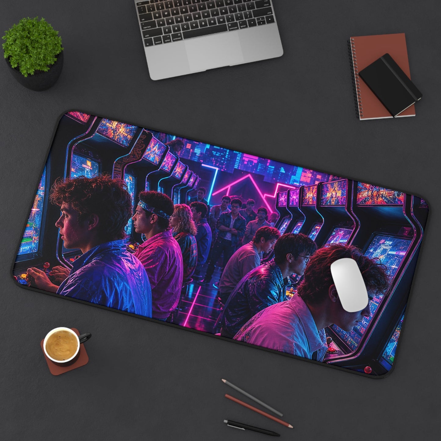 Retro Arcade Tournament - Gaming Culture Gaming Desk Mat - Moikas