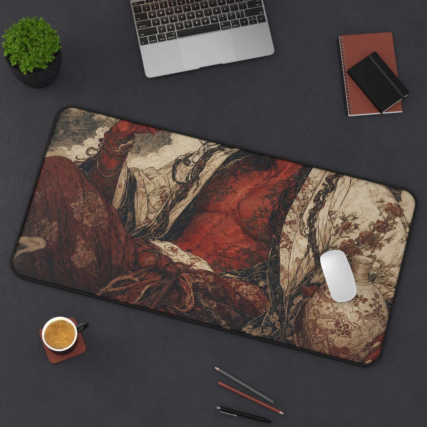 Shuten Doji Sake Demon - Japanese Mythology Gaming Desk Mat - Moikas