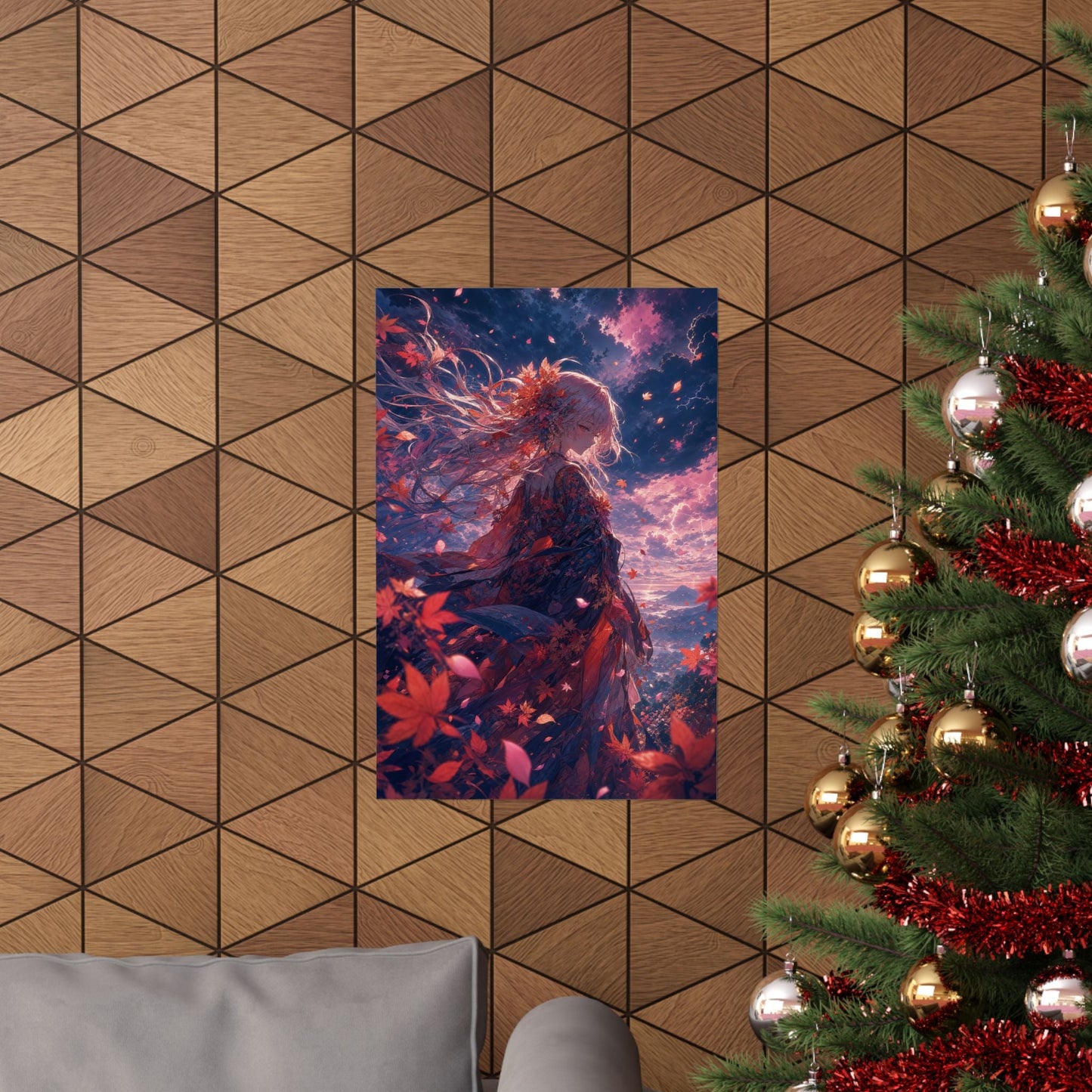 Spirit Of Autumn Leaves - Anime Manga Art Print (Matte Poster) - Moikas
