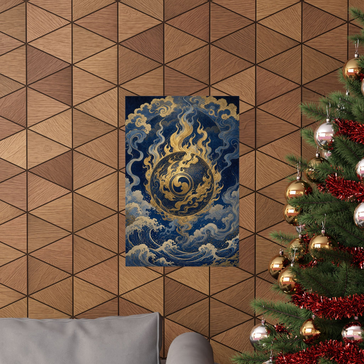 Tamfireball Floating - Japanese Mythology Art Print (Matte Poster) - Moikas