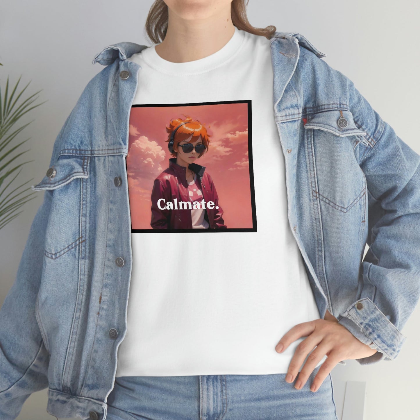T-Shirt | Calmate, The Anime Girl Shirt, Anime Aesthetic Shirt, Vintage Anime Shirt - Moikas