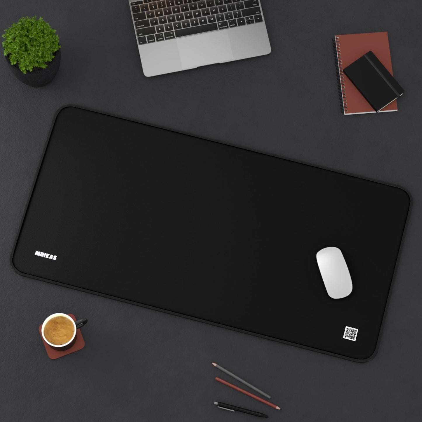 Desk Mat | Moikas Gaming Desk Mat, Black, The Minimalist Collection - Moikas