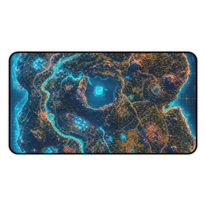 Battle Royale Island From Above - Gaming Culture Gaming Desk Mat