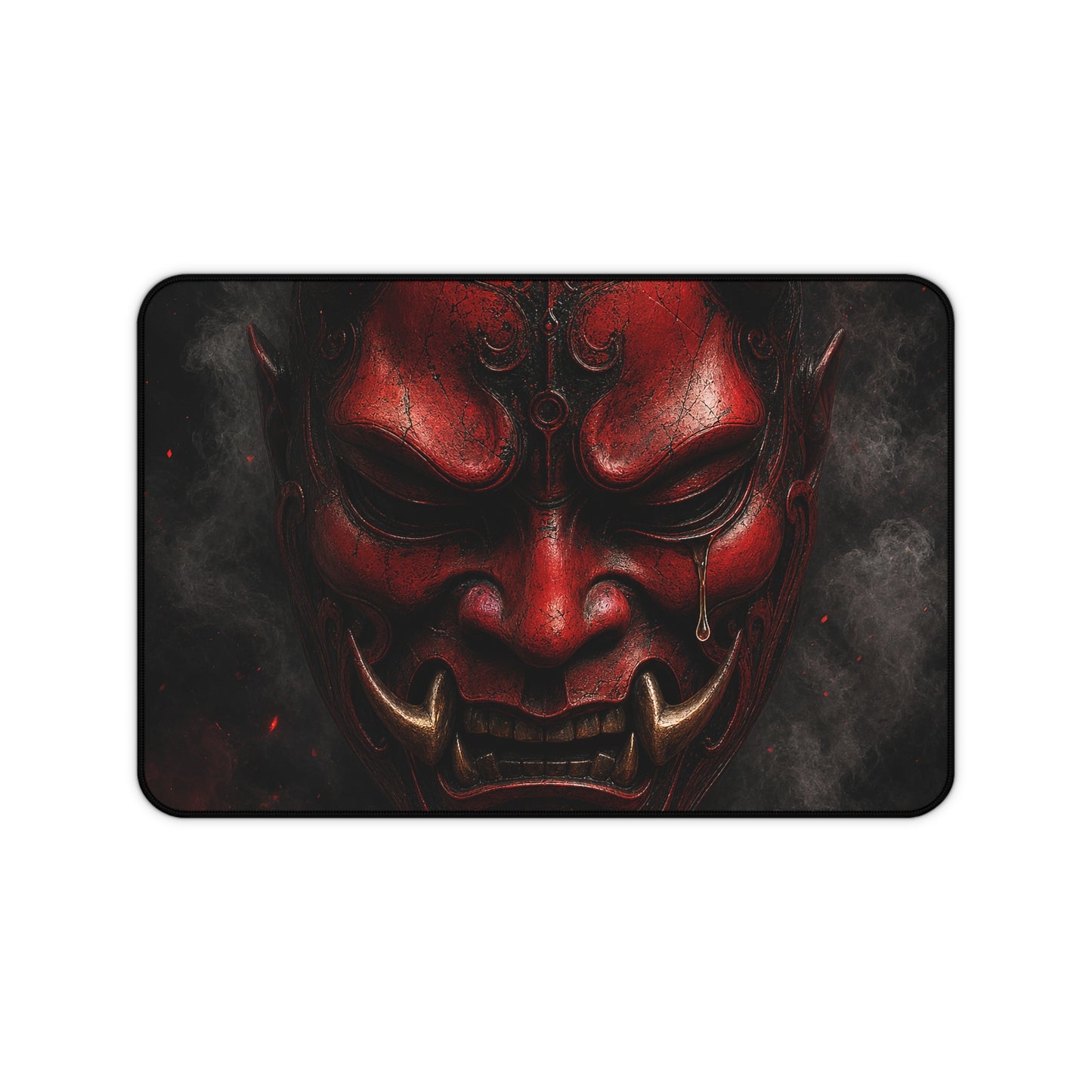 Oni Mask With Single Tear - Sudoni Brand Gaming Desk Mat