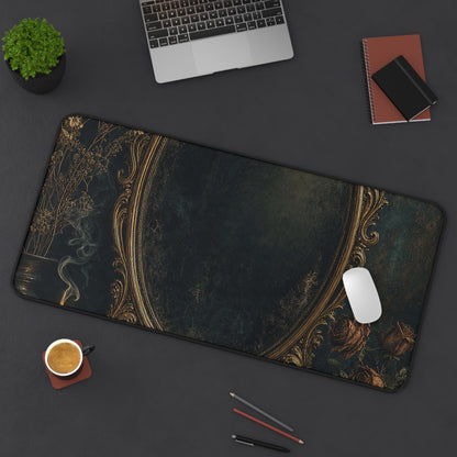 Dark Mirror In Ornate Frame - Dark Academia Gaming Desk Mat