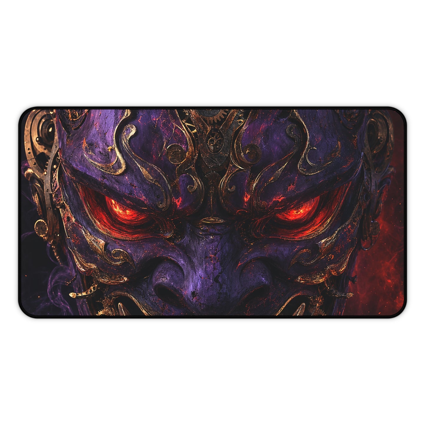 Oni Mask With Clockwork Gears - Sudoni Brand Gaming Desk Mat