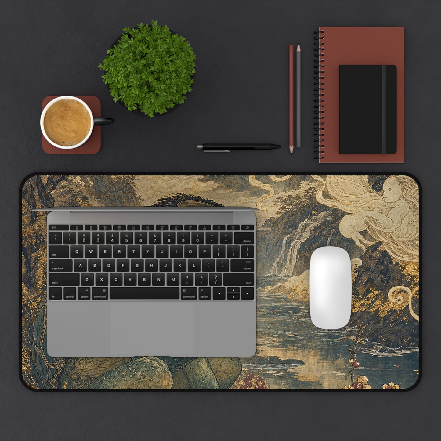 Kappby River - Japanese Mythology Gaming Desk Mat