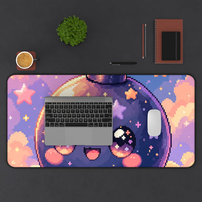 Cute Bomb Character With Fuse - Kawaii Gaming Gaming Desk Mat