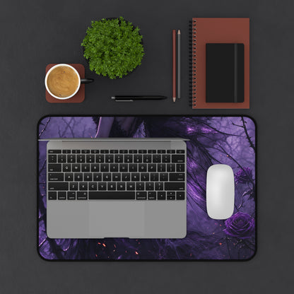 Dark Fairy In Thorn Garden - Dark Fantasy Gaming Desk Mat