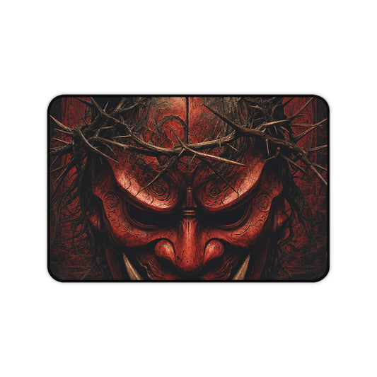 Oni Mask With Crown Of Thorns - Sudoni Brand Gaming Desk Mat