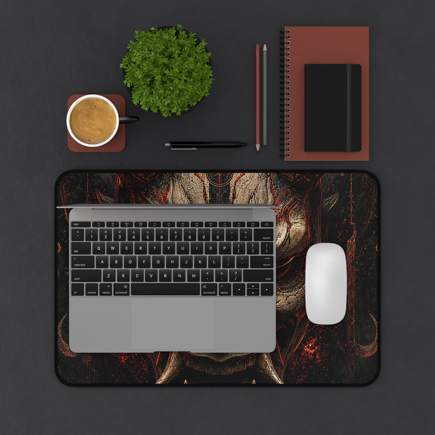 Oni Mask In Digital Void - Sudoni Brand Gaming Desk Mat