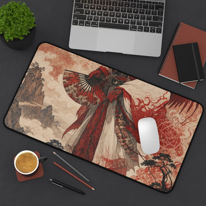 Tengu With Fon Mountain - Japanese Mythology Gaming Desk Mat