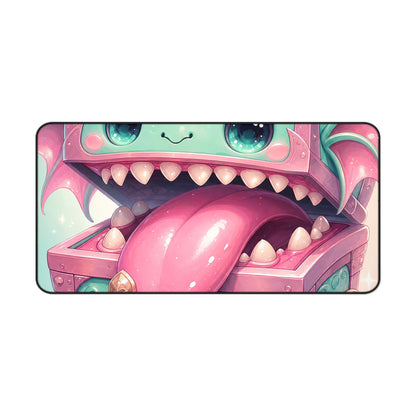 Cute Chest Monster With Tongue - Kawaii Gaming Gaming Desk Mat