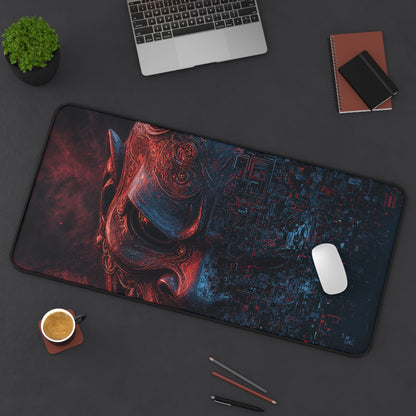 Oni Mask Dissolving Into Code - Sudoni Brand Gaming Desk Mat