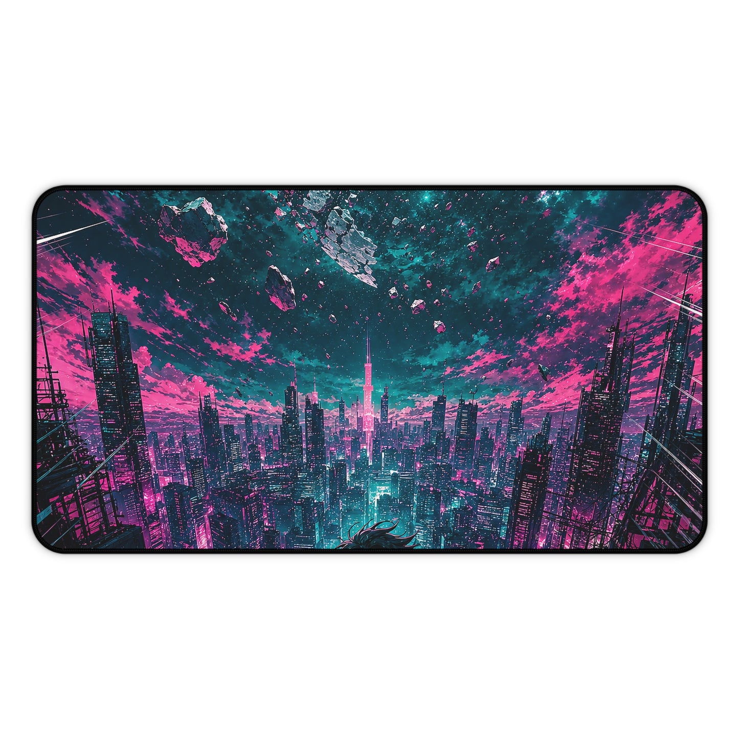 City Under Shattered Moon - Anime Manga Gaming Desk Mat