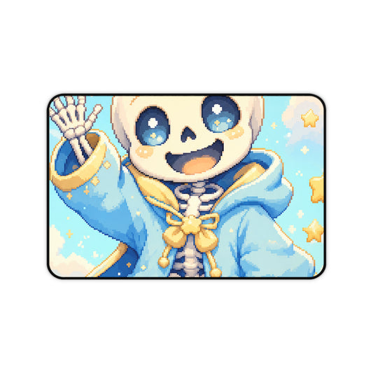 Chibi Skeleton Waving - Kawaii Gaming Gaming Desk Mat