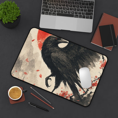 Yatagararu Three-Legged Crow - Japanese Mythology Gaming Desk Mat