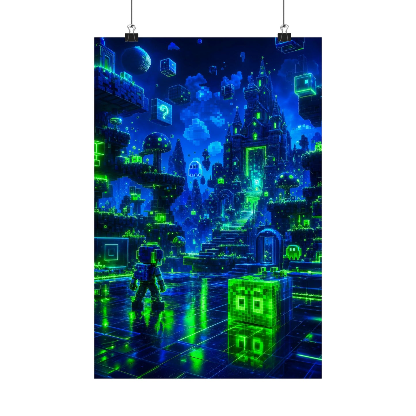 Retro Game World Coming To Life - Gaming Culture Art Print (Matte Poster)