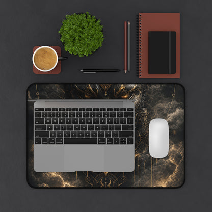 Oni Mask With Storm Clouds - Sudoni Brand Gaming Desk Mat