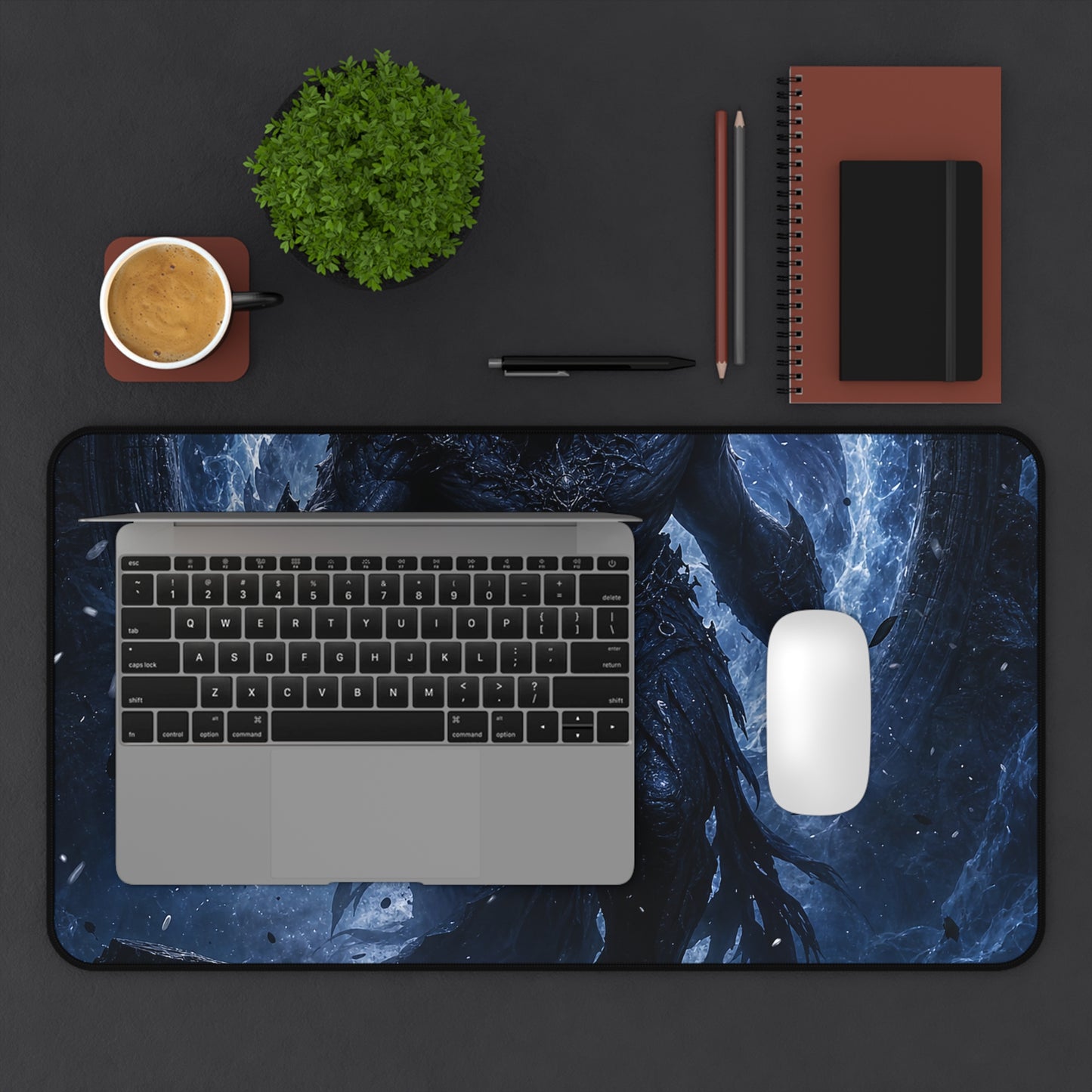 Demon Emerging From Portal - Dark Fantasy Gaming Desk Mat