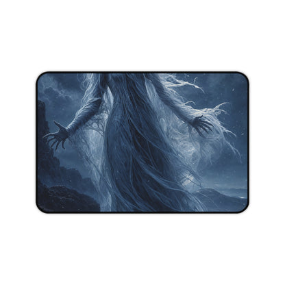 Banshee Wailing Over Moor - Dark Fantasy Gaming Desk Mat