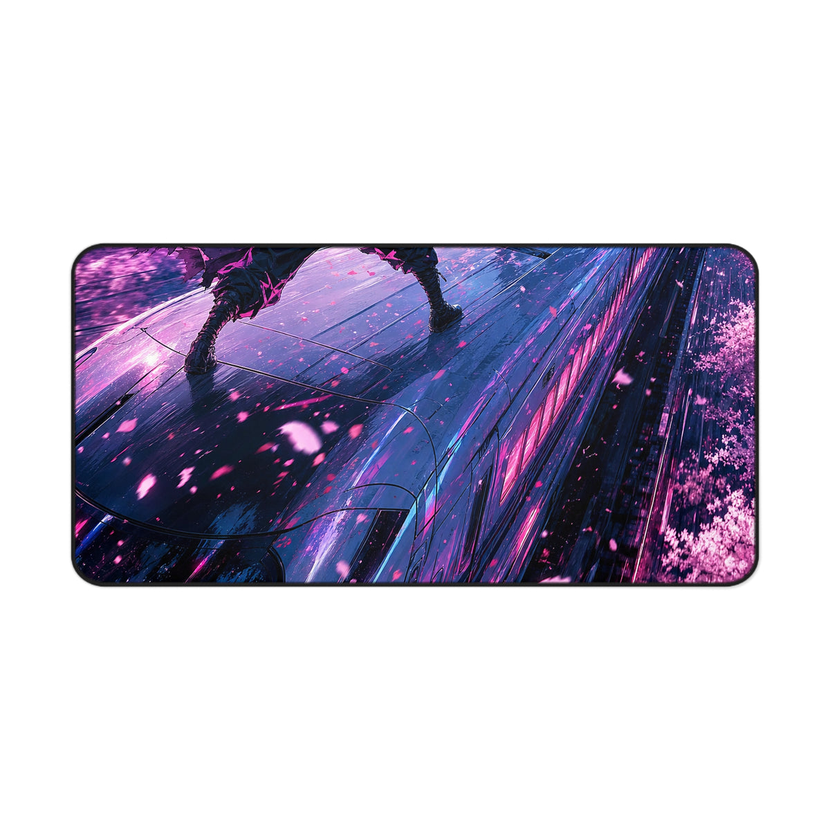 Battle Atop Moving Bullet Train - Anime Manga Gaming Desk Mat
