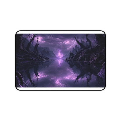 Cursed Mirror Lake - Dark Fantasy Gaming Desk Mat