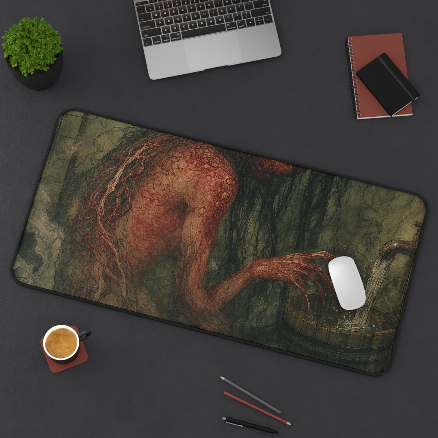 Akaname Bathroom Demon - Japanese Mythology Gaming Desk Mat