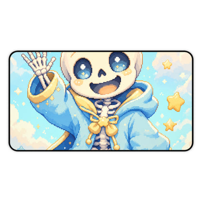 Chibi Skeleton Waving - Kawaii Gaming Gaming Desk Mat