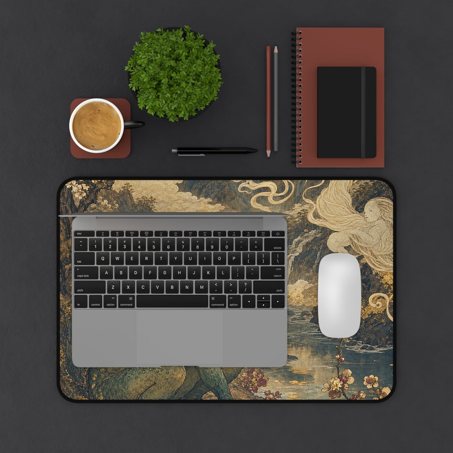 Kappby River - Japanese Mythology Gaming Desk Mat