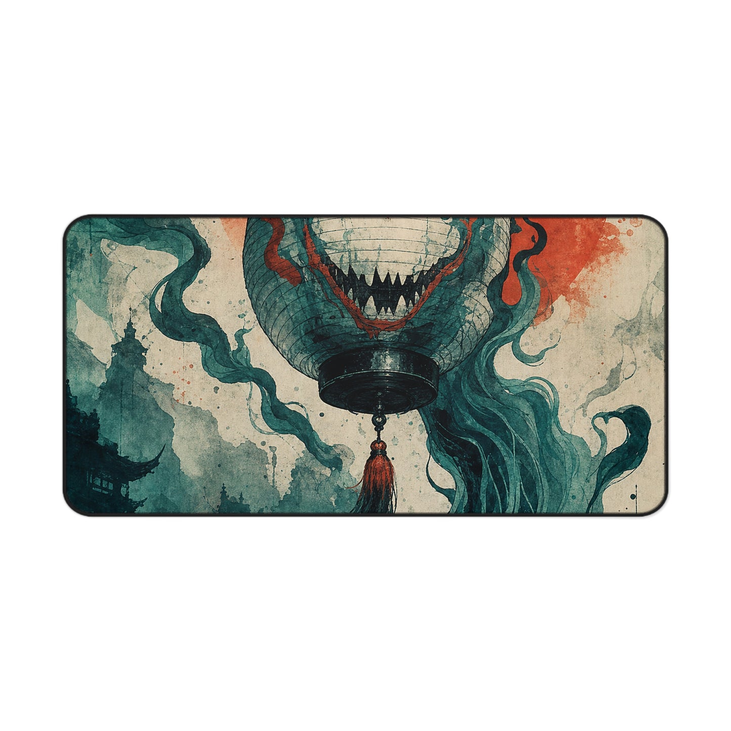 Chochin Obake Lantern Ghost - Japanese Mythology Gaming Desk Mat
