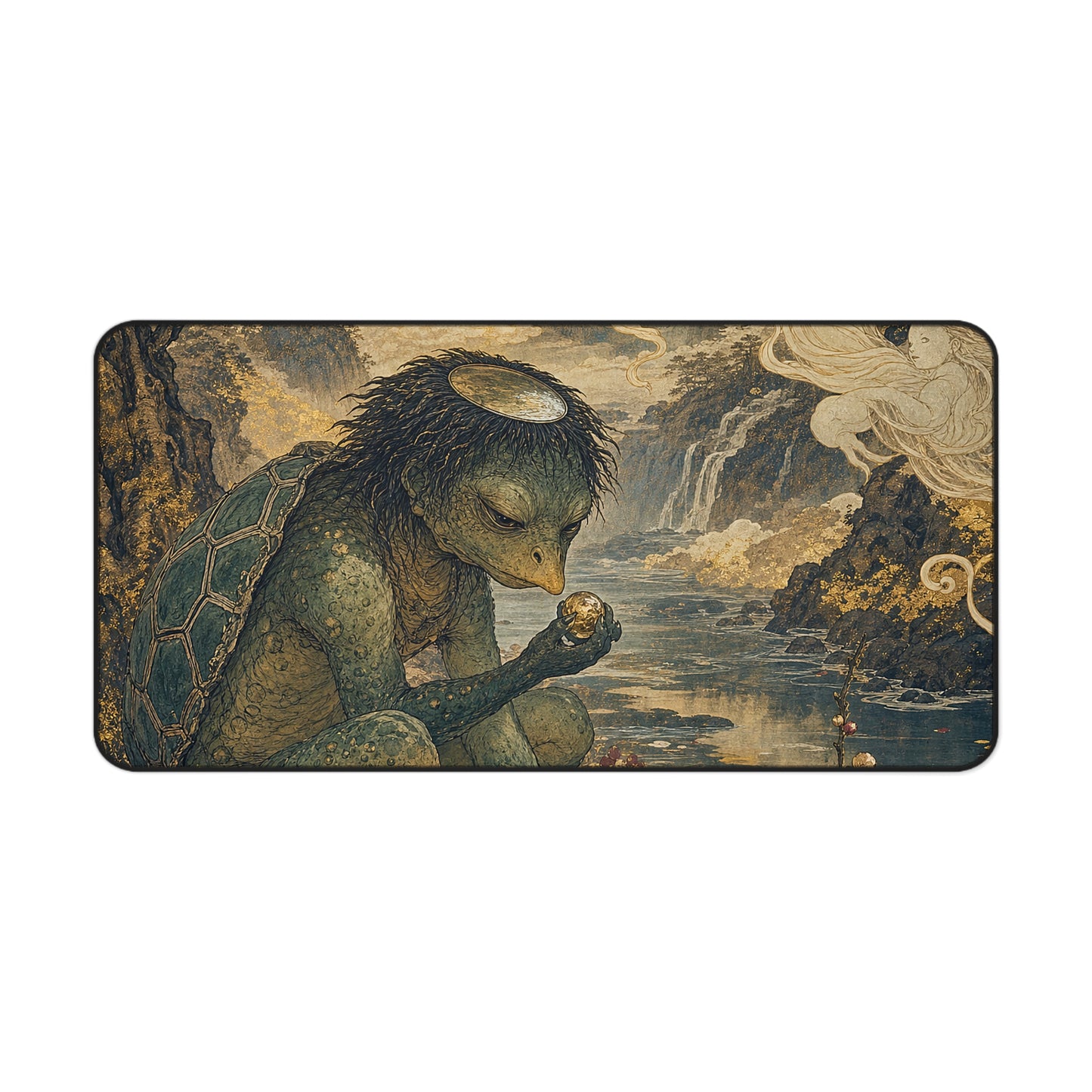 Kappby River - Japanese Mythology Gaming Desk Mat