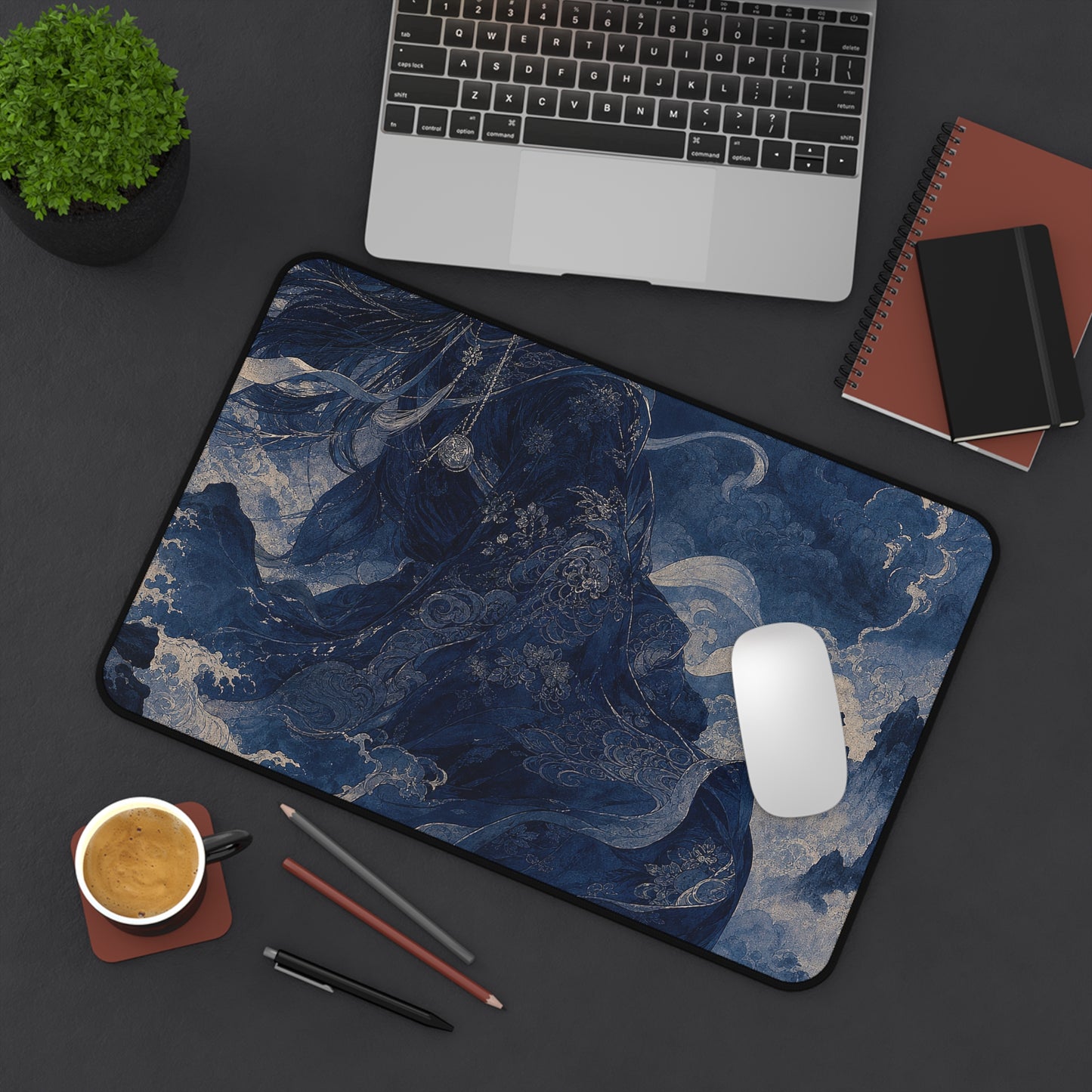 Tsukuyomi Moon God - Japanese Mythology Gaming Desk Mat