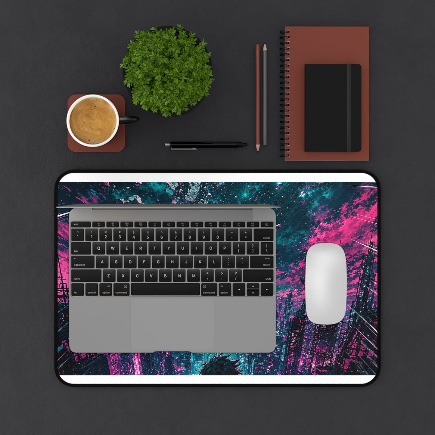 City Under Shattered Moon - Anime Manga Gaming Desk Mat