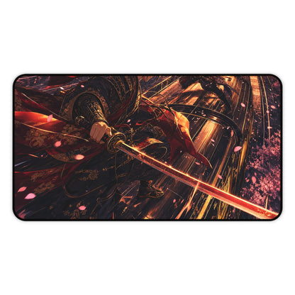 Battle On Train At Sunset - Anime Manga Gaming Desk Mat