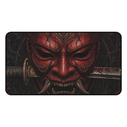Oni Mask With Katanthrough It - Sudoni Brand Gaming Desk Mat