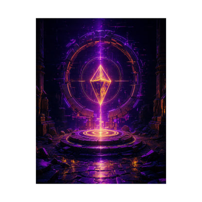 Save Point Glowing In Darkness - Gaming Culture Art Print (Matte Poster)
