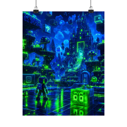 Retro Game World Coming To Life - Gaming Culture Art Print (Matte Poster)