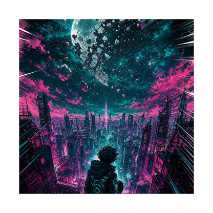 City Under Shattered Moon - Anime Manga Art Print (Matte Poster)