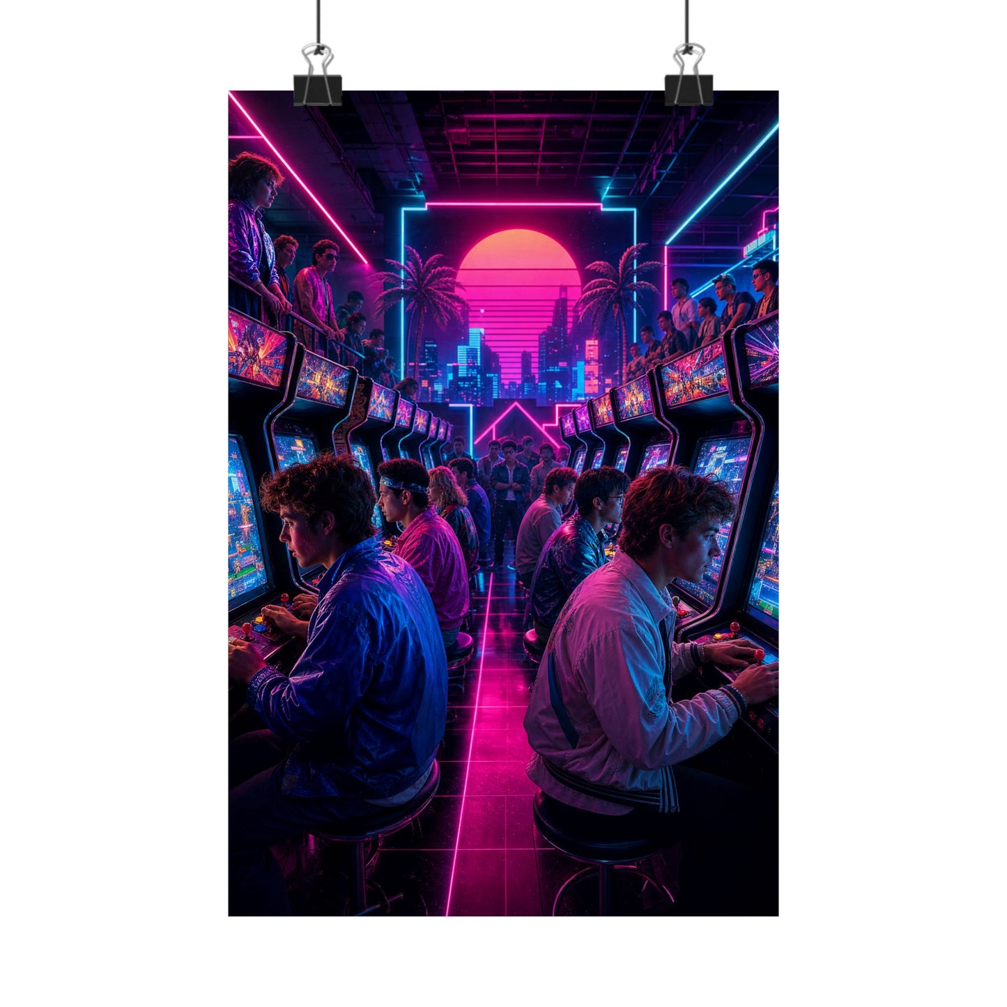 Retro Arcade Tournament - Gaming Culture Art Print (Matte Poster)