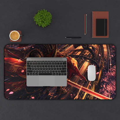 Battle On Train At Sunset - Anime Manga Gaming Desk Mat