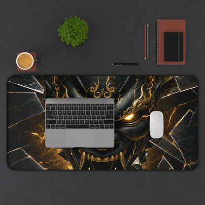 Oni Mask With Broken Glass - Sudoni Brand Gaming Desk Mat