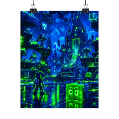 Retro Game World Coming To Life - Gaming Culture Art Print (Matte Poster)