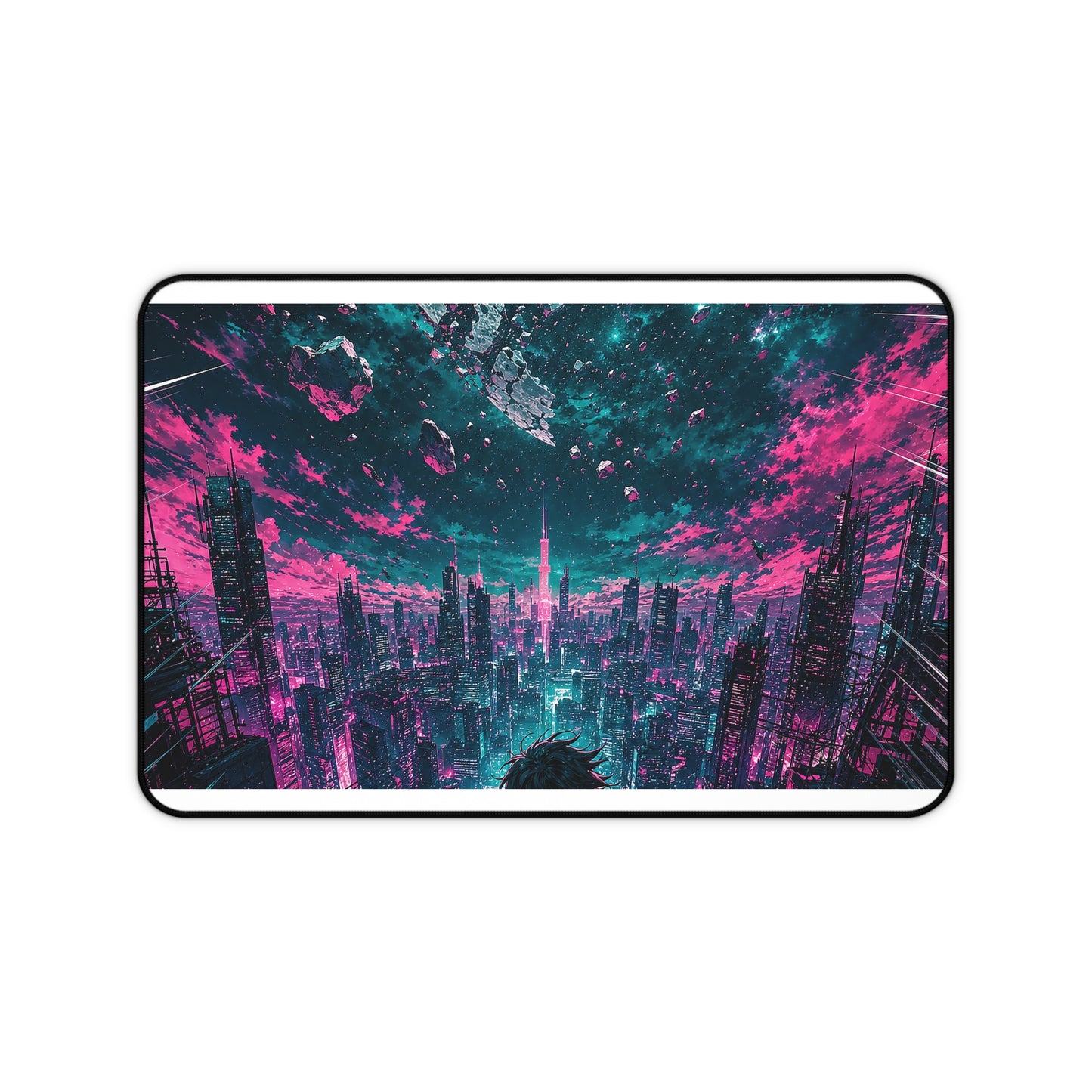 City Under Shattered Moon - Anime Manga Gaming Desk Mat