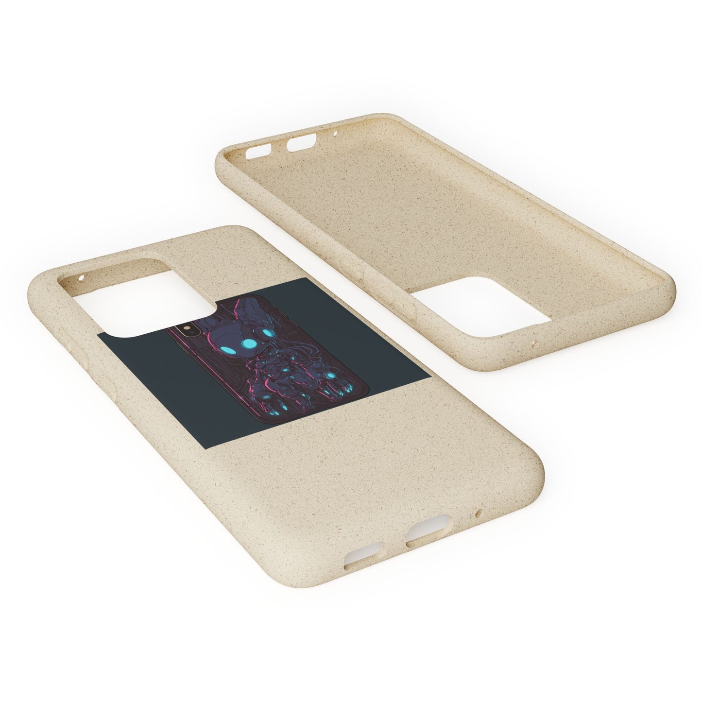Chibi Robot Anime Phone Case - Cyberpunk Gaming Design, iPhone Samsung