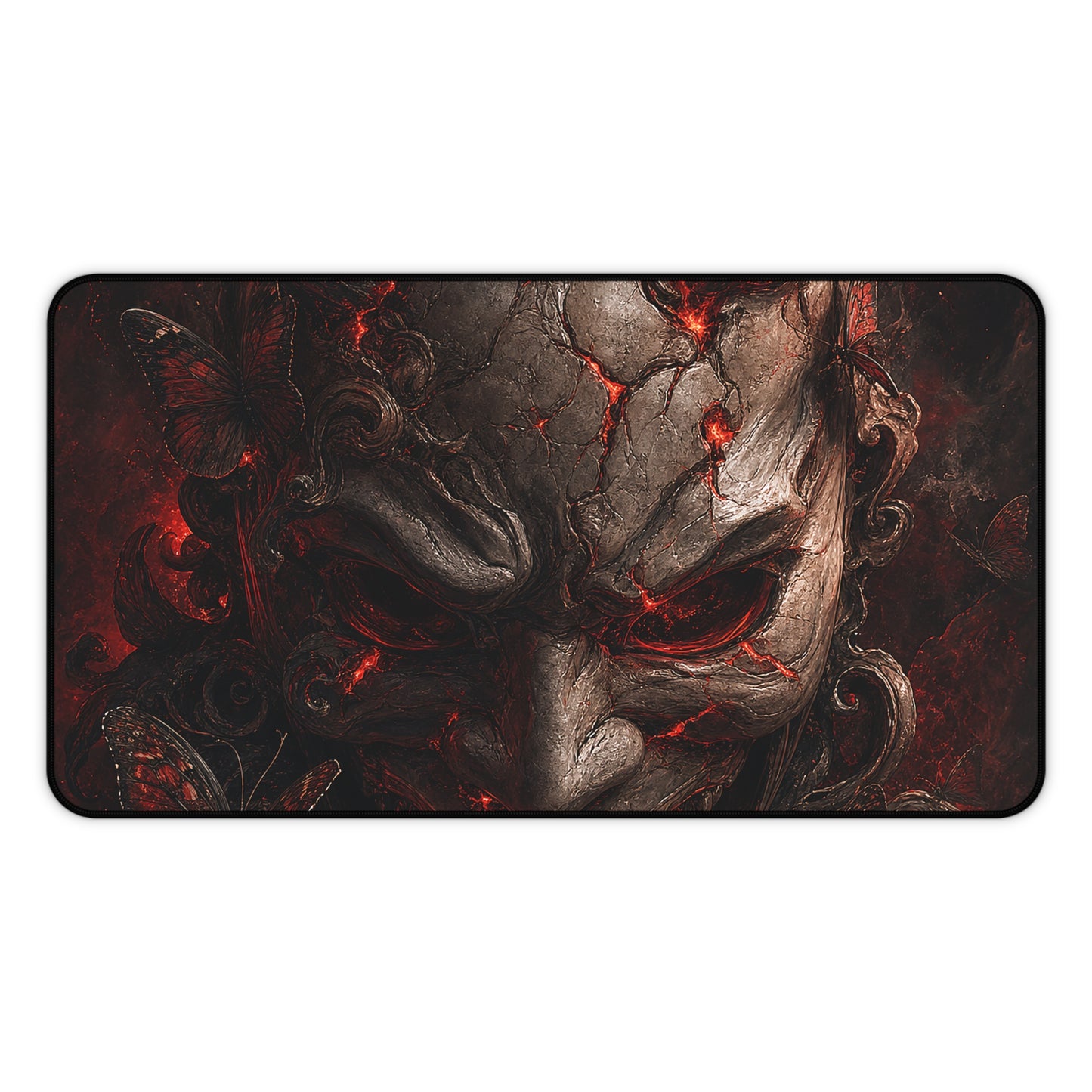 Oni Mask With Butterflies - Sudoni Brand Gaming Desk Mat