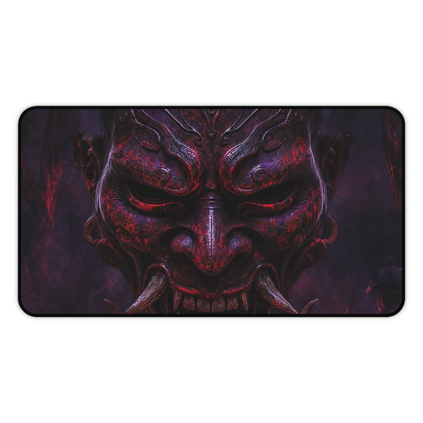 Oni Mask With Dark Forest Behind - Sudoni Brand Gaming Desk Mat